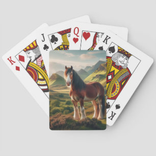 Baraja De Cartas caballo Clydesdale tierras altas de Escocia