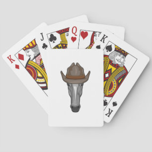 Baraja De Cartas Caballo como vaquero con Gorra