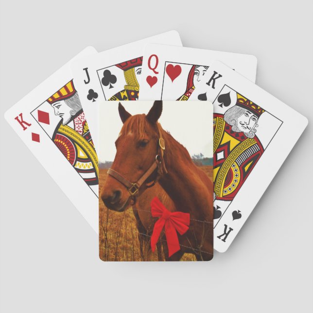 Baraja De Cartas Caballo con arco rojo (Reverso)