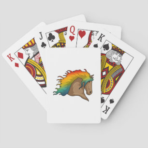 Baraja De Cartas Caballo con el pelo arcoiris