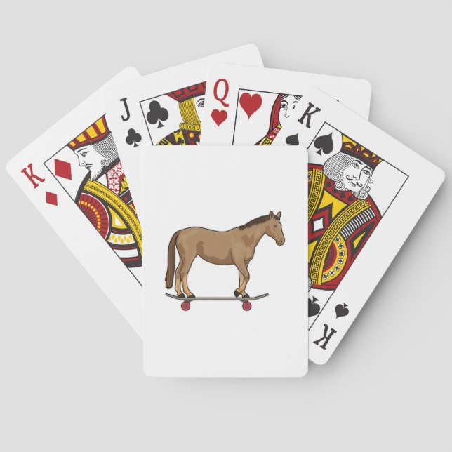 Baraja De Cartas Caballo con patineta (Reverso)