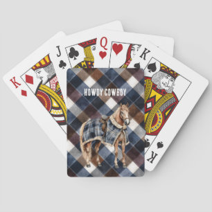 Baraja De Cartas Caballo de Cuadrados Azules