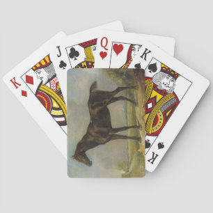 Baraja De Cartas Caballo de equitación negro de Golding Constable,