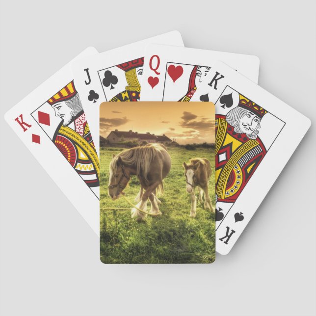 Baraja De Cartas Caballo de la madre y del potro (Reverso)