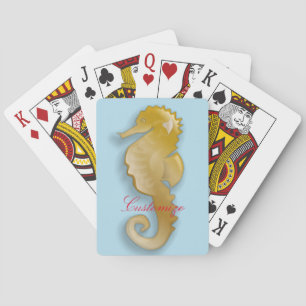 Baraja De Cartas Caballo de mar dorado Thunder_Cove