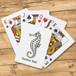 Baraja De Cartas Caballo de mar negro