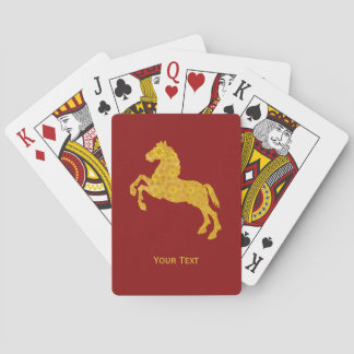 Baraja De Cartas Caballo de oro del modelo del pétalo de Lotus en