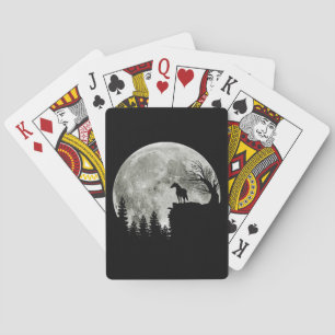 Baraja De Cartas Caballo de pie en la luna fantasmagórica luna de H