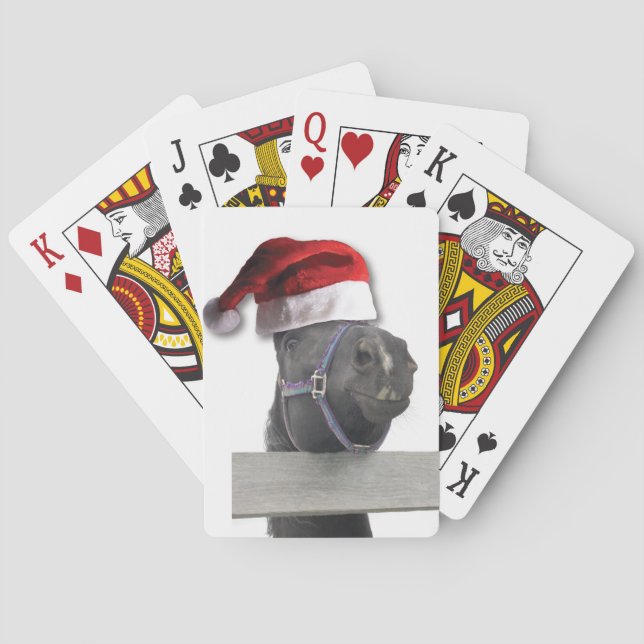Baraja De Cartas Caballo de Santa Hat navidades (Reverso)