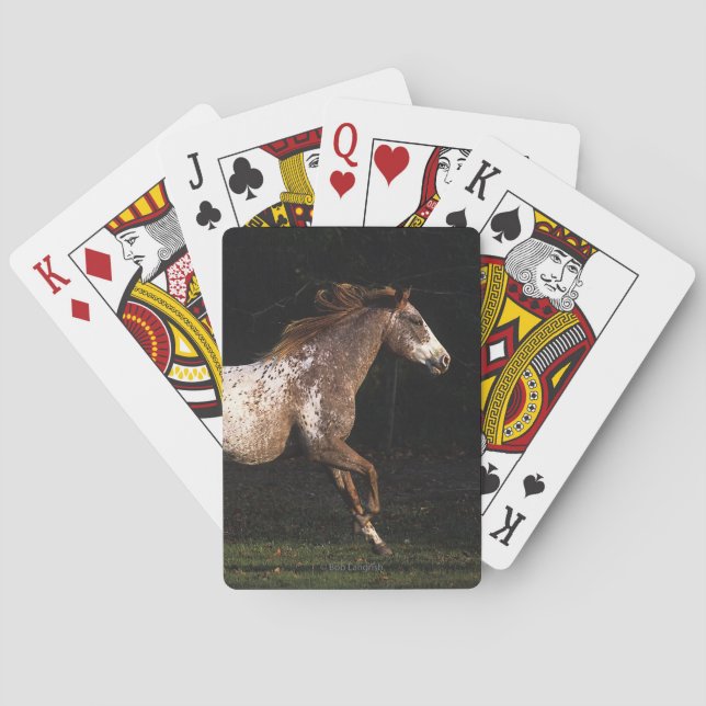 Baraja De Cartas Caballo del Appaloosa que corre 4 (Reverso)