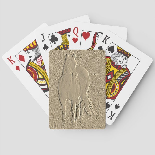 Baraja De Cartas Caballo Grabado en relieve (Reverso)