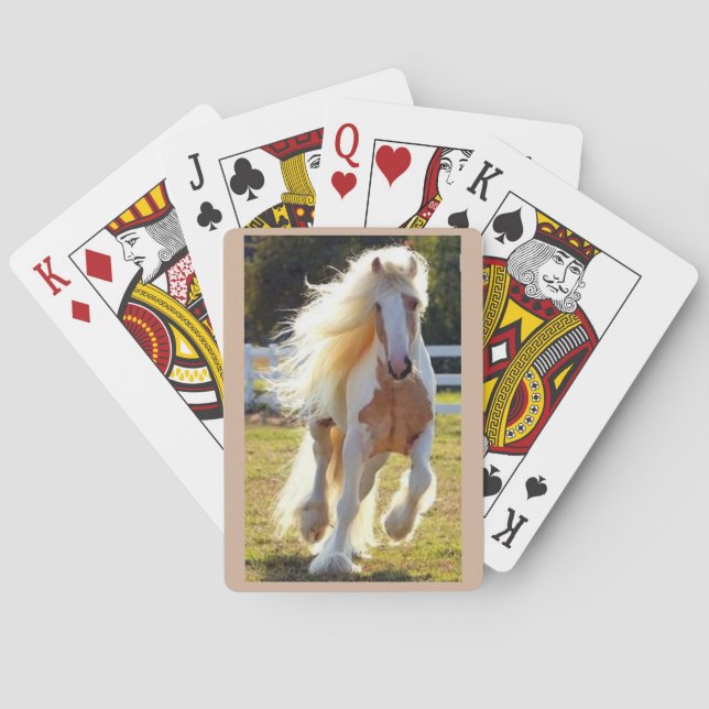 Baraja De Cartas Caballo hermoso en una cubierta de tarjetas (Reverso)