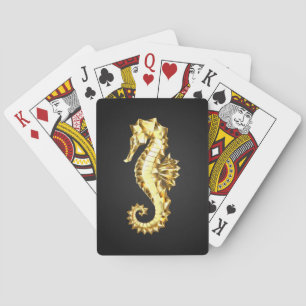 Baraja De Cartas Caballo marino polígono de oro