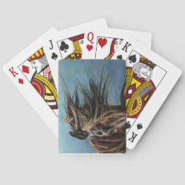 Baraja De Cartas Caballo negro con mango de viento