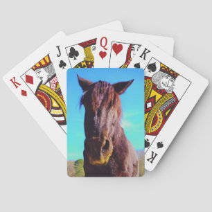 Baraja De Cartas Caballo púrpura con boca verde