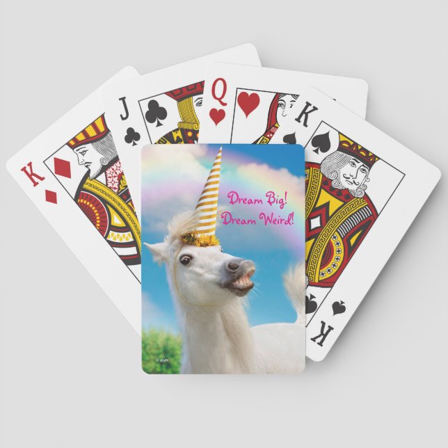 Baraja De Cartas Caballo Y Arcoiris De Unicornio Fiesta (Reverso)