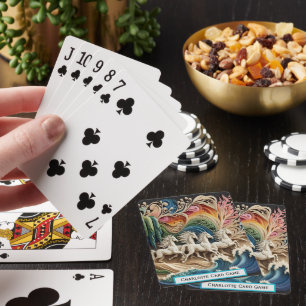 Baraja De Cartas Caballos a través de las olas Monograma Go Fish Ga