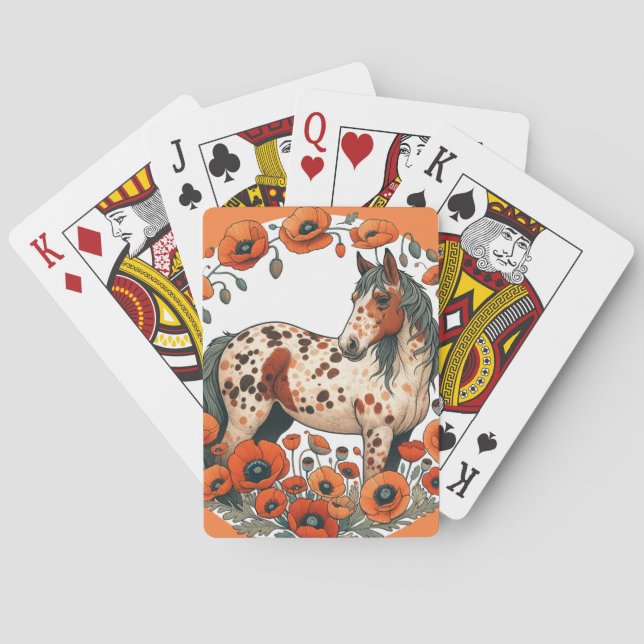 Baraja De Cartas Caballos Appy Appy Appy Appaloosa (Reverso)
