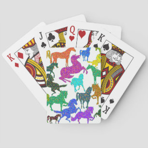 Baraja De Cartas Caballos arco iris - "¡Tonto por caballos!"
