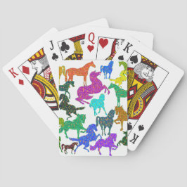 Baraja De Cartas Caballos arco iris - "¡Tonto por caballos!"