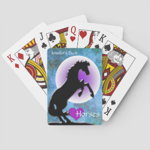 Baraja De Cartas Caballos cardíacos V (azul/verde)