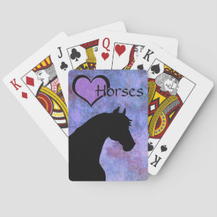 Baraja De Cartas Caballos de Corazón II (púrpura)