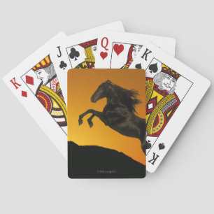 Baraja De Cartas Caballos de la fantasía: Puesta del sol de la