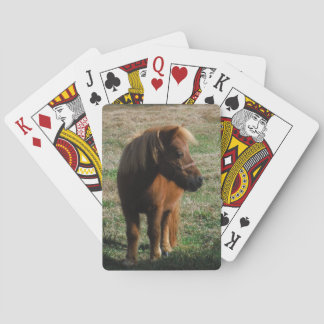 Baraja De Cartas Caballos en miniatura de color marrón