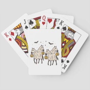 Baraja De Cartas Caballos Fantasmas Lindos Halloween Truco o Trato 