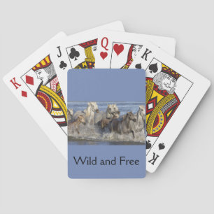 Baraja De Cartas Caballos galopando en el agua