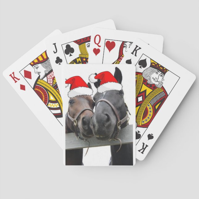 Baraja De Cartas Caballos navidades (Reverso)