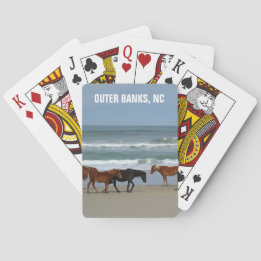 Baraja De Cartas Caballos salvajes al margen de los bancos OBX Caro