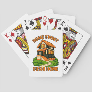 Baraja De Cartas Cabaña de comida de casa de sushi sinusal