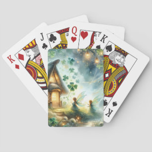 Baraja De Cartas Cabaña de Hadas del Trébol Brillante