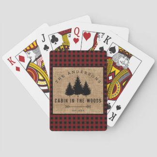 Baraja De Cartas Cabaña Rústica de Nombre de Familia en el Campo