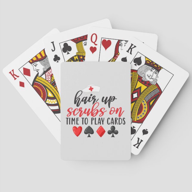 Baraja De Cartas Cabello Arriba Uniformes Puesta A Tiempo Para Juga (Reverso)