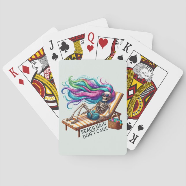 Baraja De Cartas Cabello de playa no importa - Skeleton (Reverso)