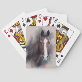 Baraja De Cartas Cabeza de caballo de cuarzo de castaño