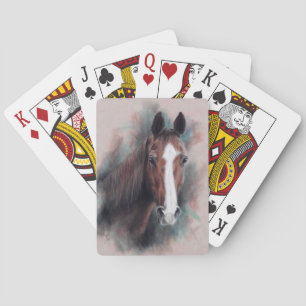 Baraja De Cartas Cabeza de caballo de cuarzo de castaño