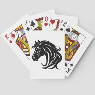 Baraja De Cartas Cabeza de caballo negro magnífico