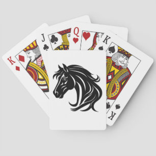 Baraja De Cartas Cabeza de caballo negro magnífico