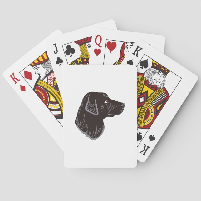Baraja De Cartas Cabeza de laboratorio negra (Reverso)