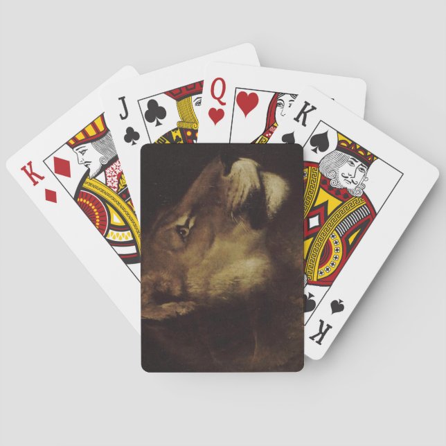 Baraja De Cartas Cabeza de León (Animal salvaje) (Reverso)