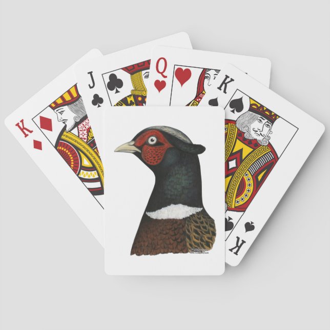 Baraja De Cartas Cabeza de Pheasant Ringneck (Reverso)