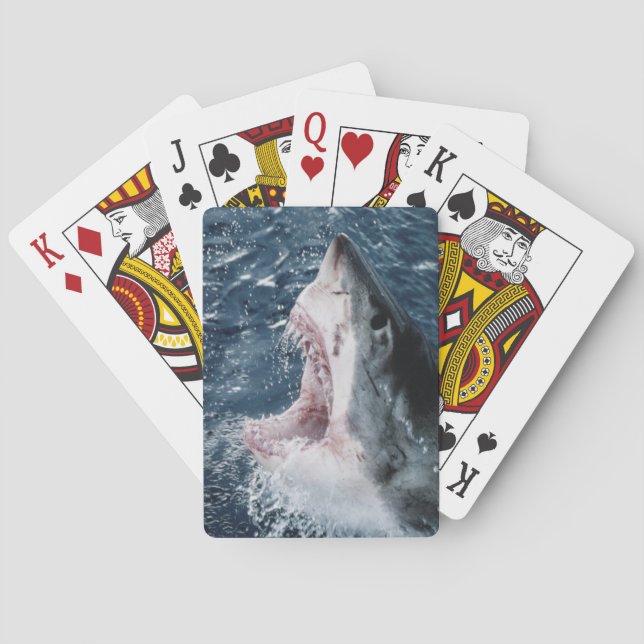 Baraja De Cartas Cabeza de tiburón blanco (Reverso)