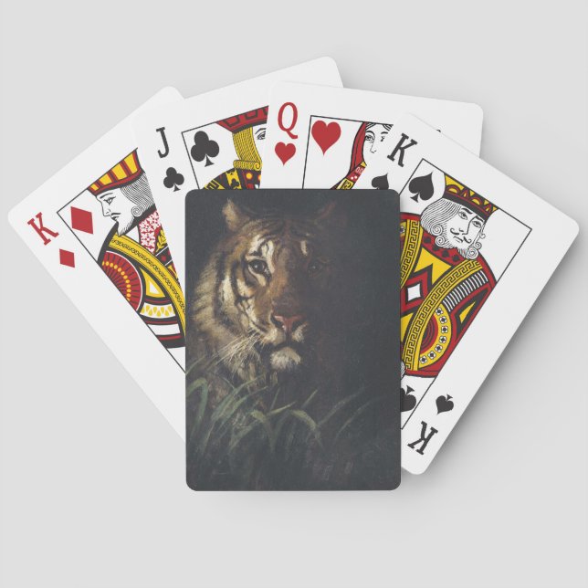 Baraja De Cartas Cabeza del tigre (por Abott Handerson Thayer) (Reverso)