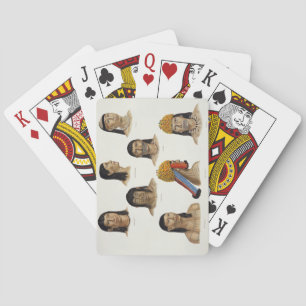 Baraja De Cartas Cabezas de indios sudamericanos, de 'Viajes al
