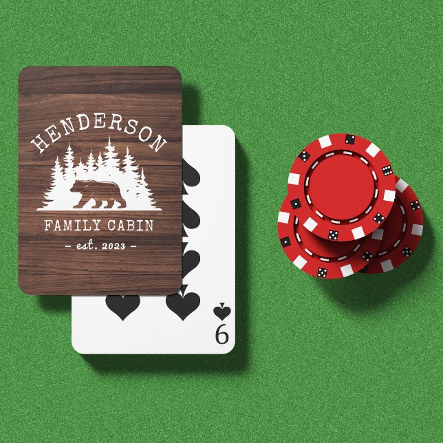 Baraja De Cartas Cabina Familia Oso Pine Wood (Subido por el creador)
