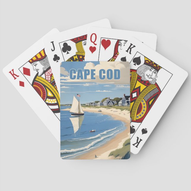 Baraja De Cartas Cabo Cod Massachusetts (Reverso)