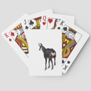 Baraja De Cartas Cabra alpina minimalista en la nieve